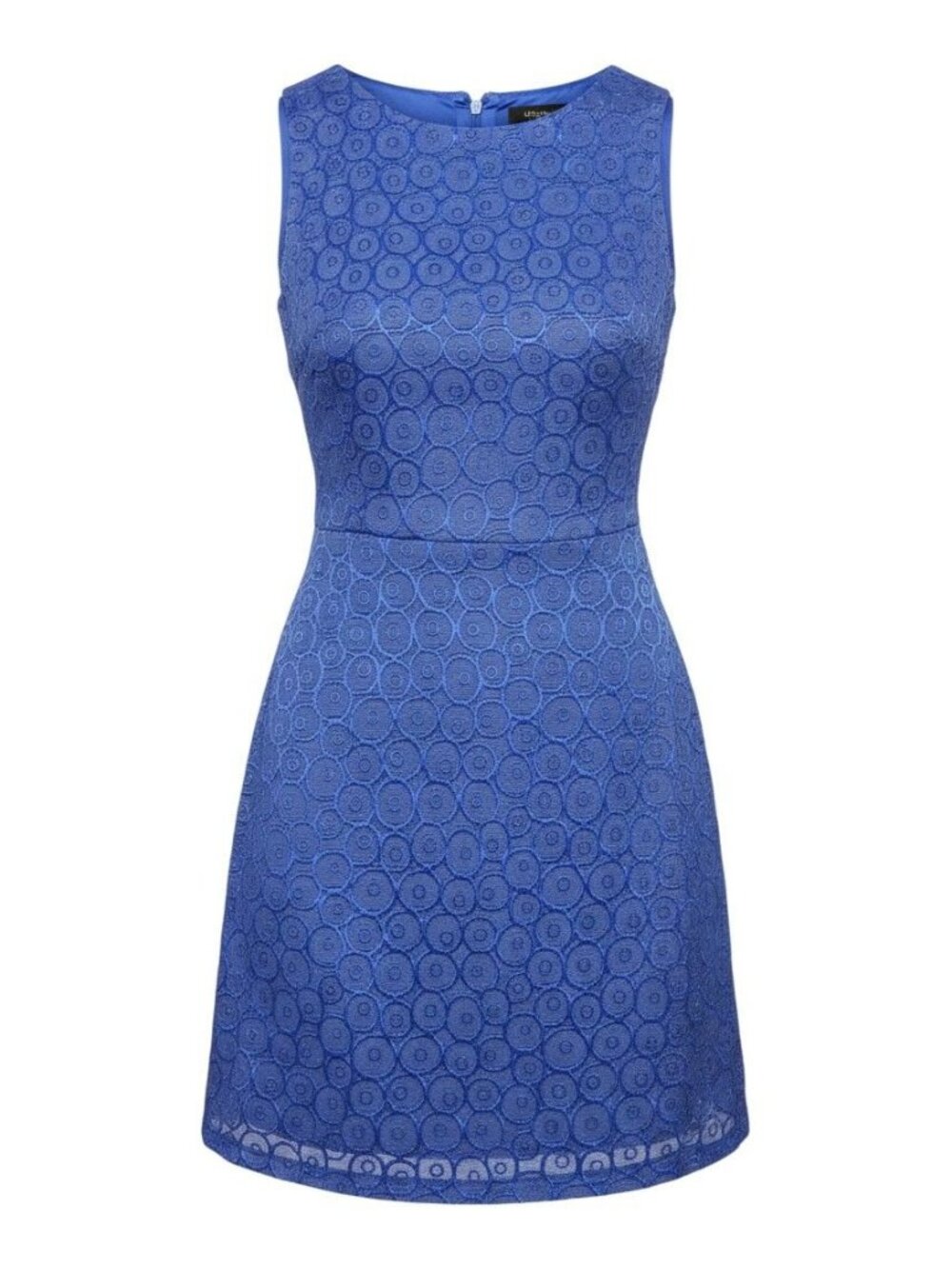 Nine West Womens Blue Sleeveless Circle Lace Sheath Dress Size 6